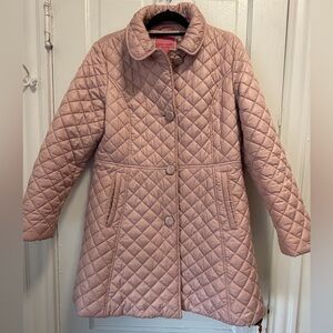 Kate Spade Blush Bow Quilted Puffer Coat